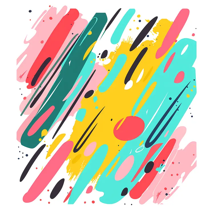 Vibrant Abstract Art with Colorful Shapes