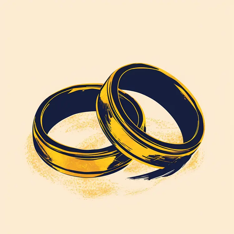 Artistic Gold Wedding Rings