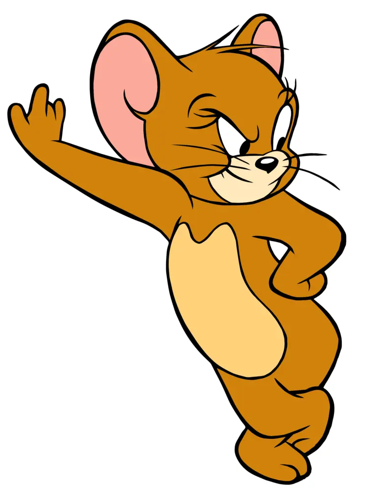 Confident Brown Mouse in Cartoon Style