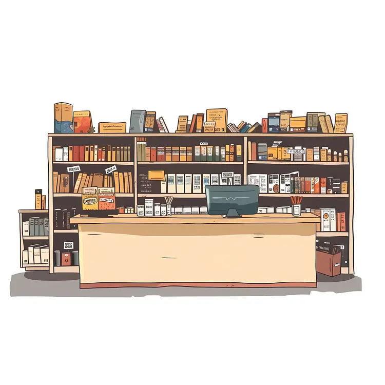 Neat Bookstore Interior