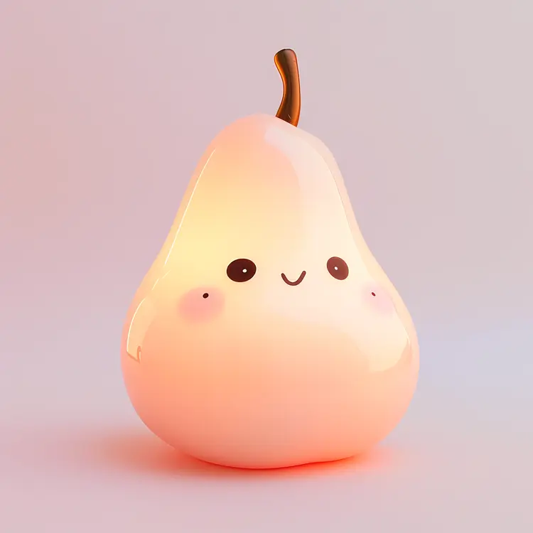 Smiling Cute Pear Cartoon