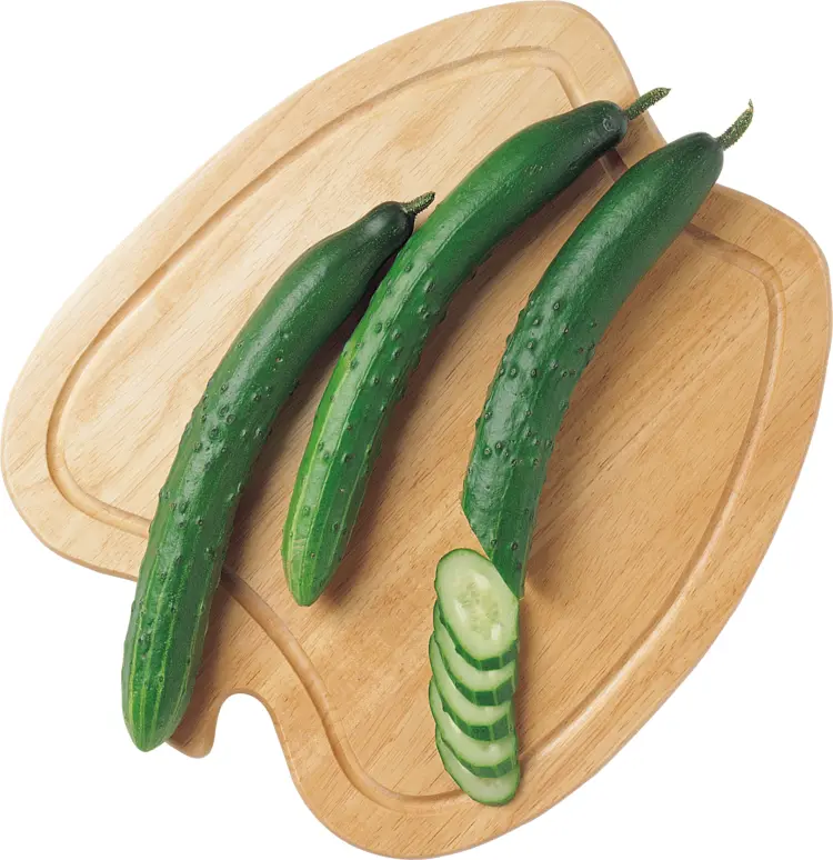 Cucumbers on Cutting Board