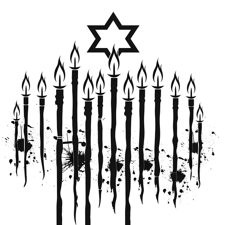 Candles with Star of David