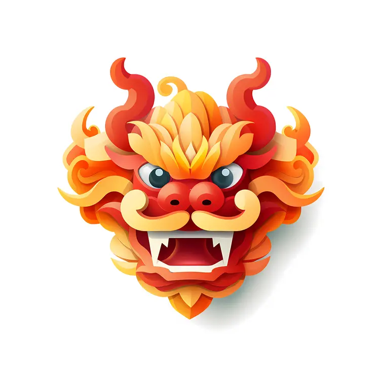 Fiery Dragon Head