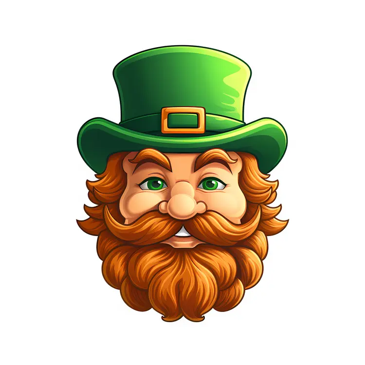 Leprechaun with Green Hat Cartoon