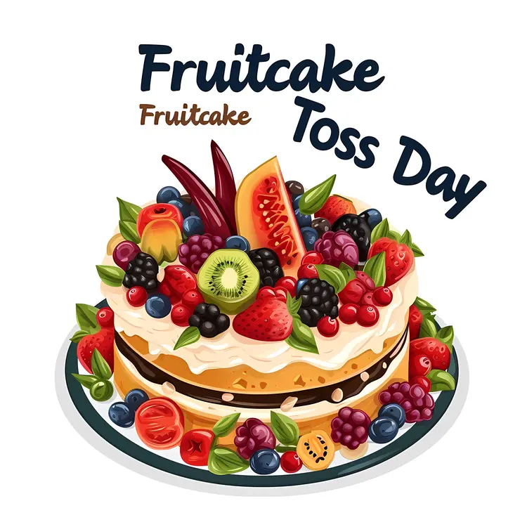 Fruitcake with Assorted Fruits for Toss Day