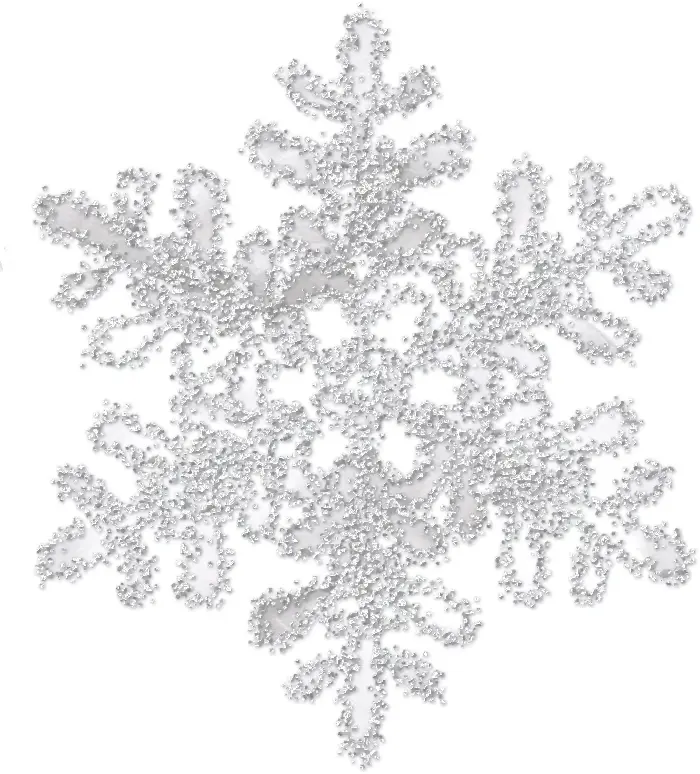 Silver Glitter Snowflake Decoration