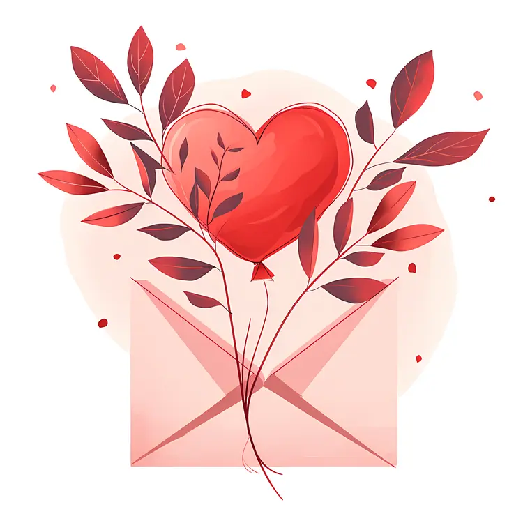 Heart Balloon with Envelope