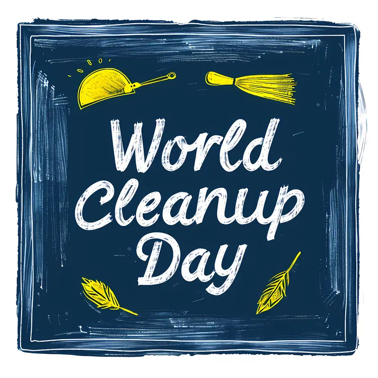 World Cleanup Day Blue Sign