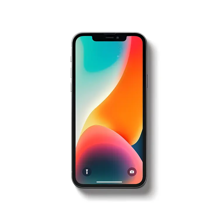 Smartphone with Vibrant Colorful Wallpaper