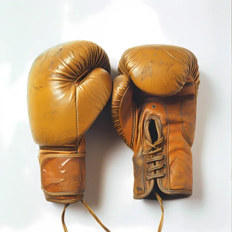 Vintage Brown Boxing Gloves