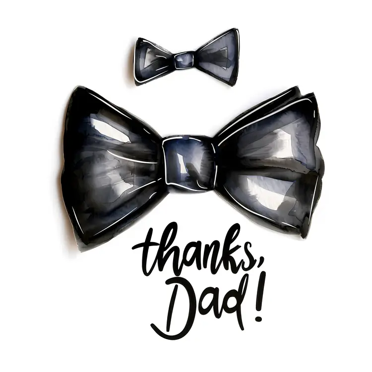 Thanks Dad Greeting with Bow Ties