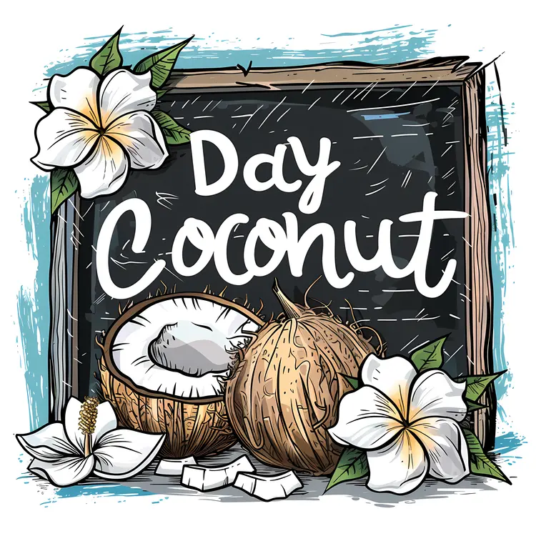 Coconut Day Celebration with Flowers