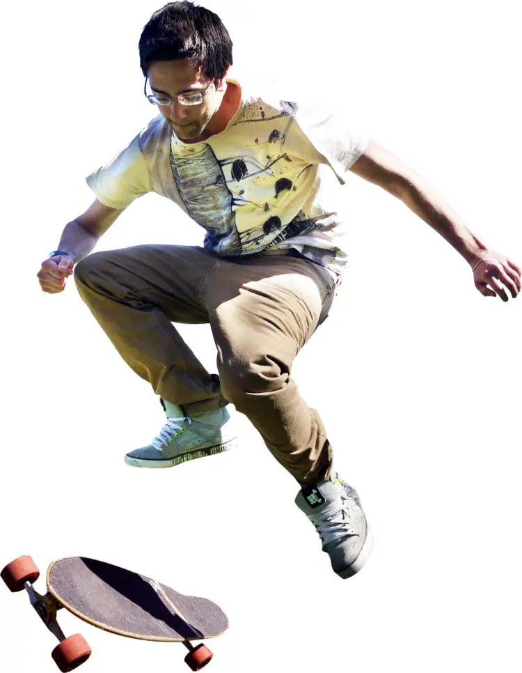 Skateboarder Performing a Jump Trick