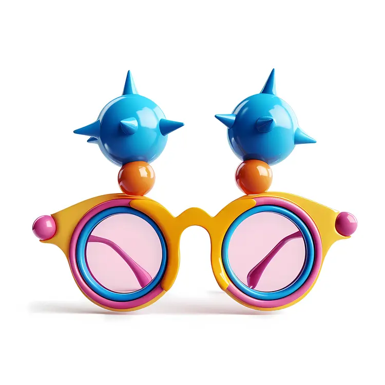 Colorful Sunglasses with Spiked Balls