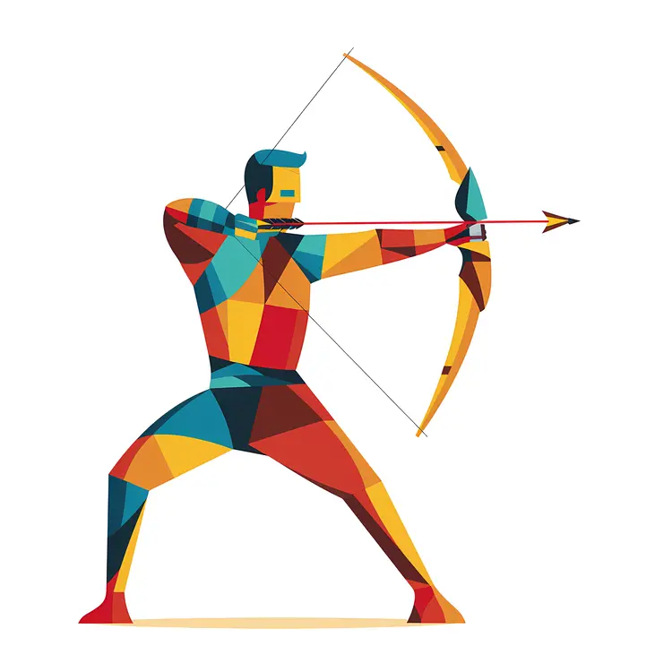 Vibrant Colorful Archer