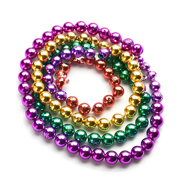 Colorful Beads for Mardi Gras Celebration