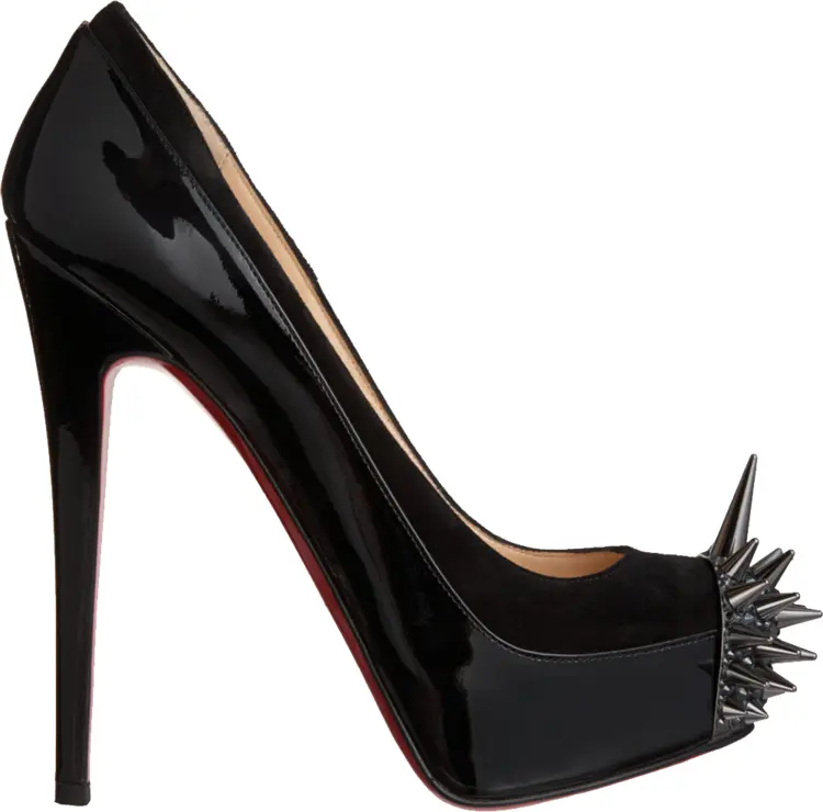 Spiked Black High Heel Shoe