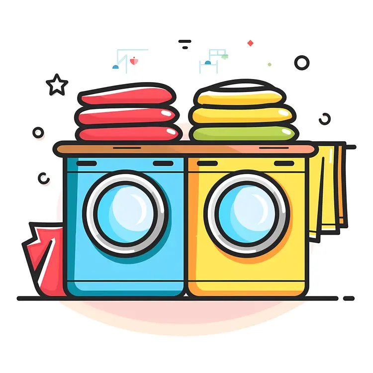 Colorful Cartoon Washing Machines