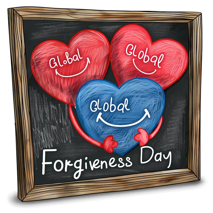 Global Forgiveness Day Chalkboard Illustration