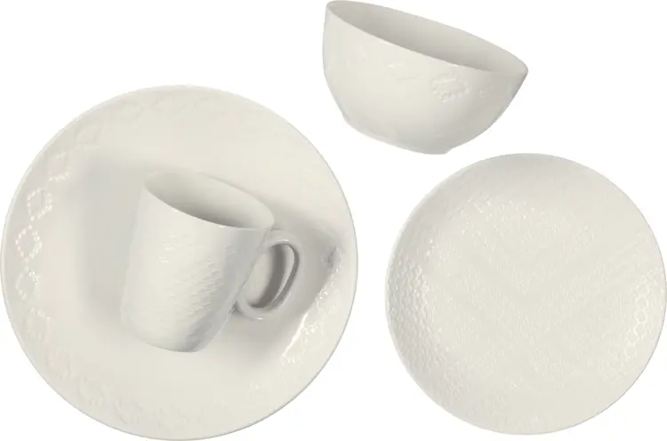 White Ceramic Dishware Set