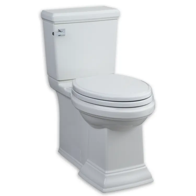 White Toilet with Closed Lid