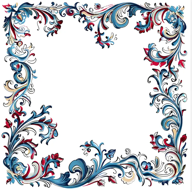 Floral Frame in Decorative Art