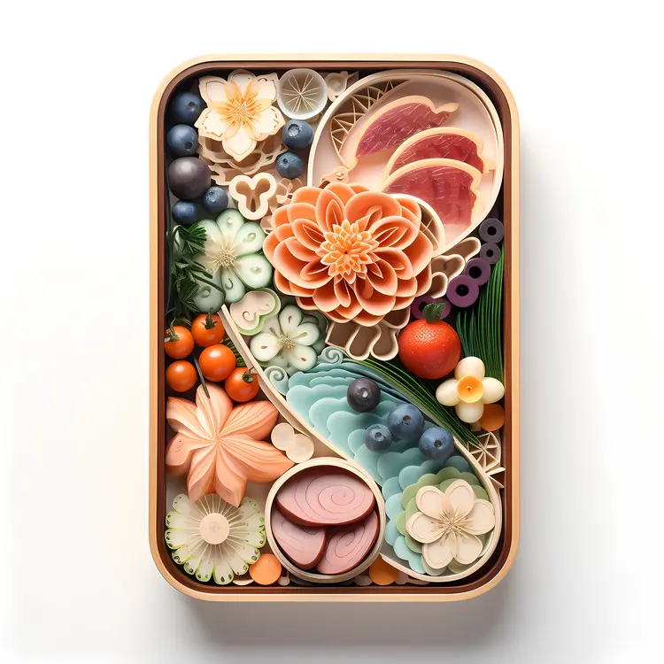 Beautifully Arranged Decorative Bento Box
