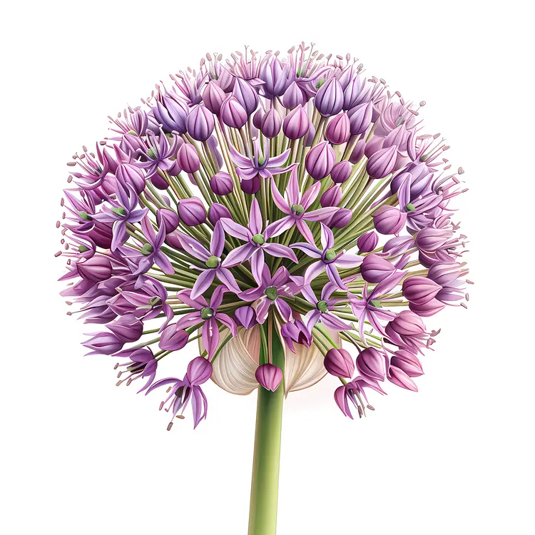 Single Purple Allium Flower