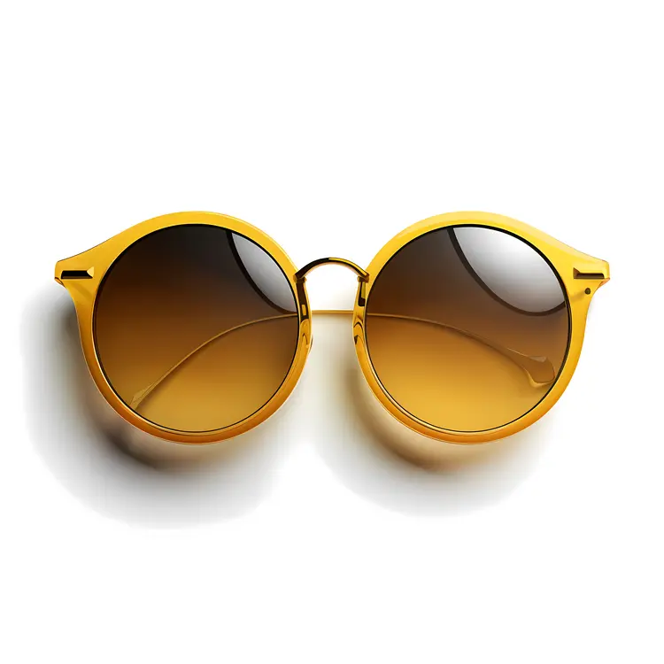 Yellow Round Sunglasses