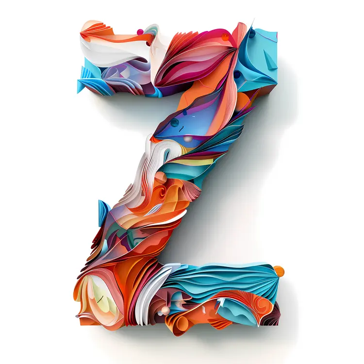 Colorful Swirled Letter Z