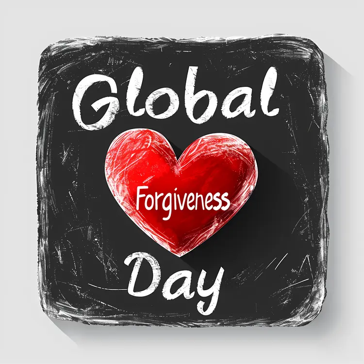 Global Forgiveness Day Chalkboard Heart