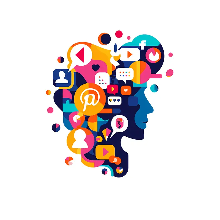 Colorful Social Media Icons Illustration