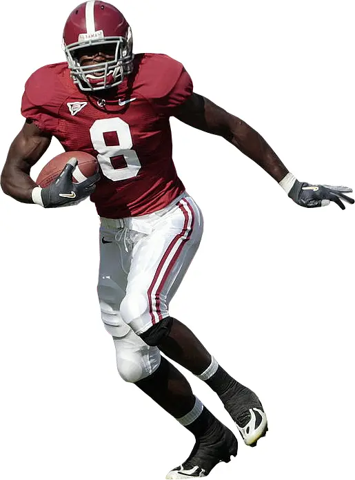 Football Player Running with Ball