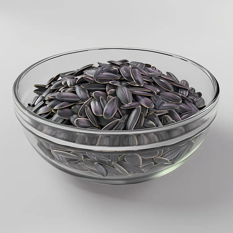 Glass Bowl of Sunflower Seeds