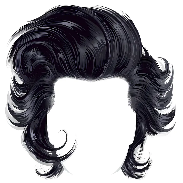 Stylish Black Wavy Hair