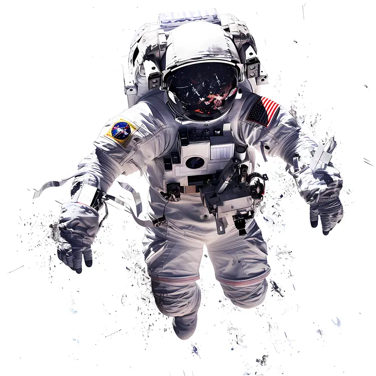 Floating Astronaut in Space
