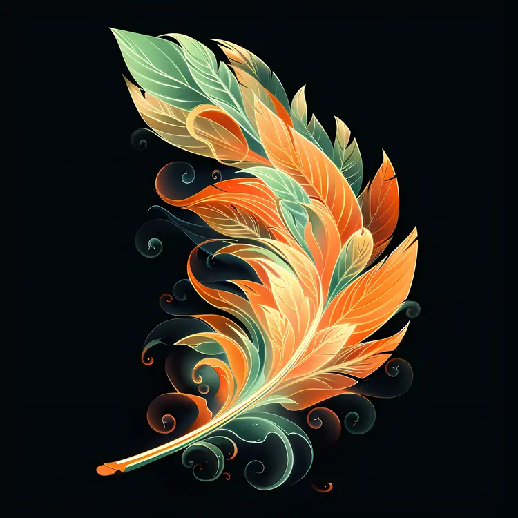 Colorful Patterned Feather