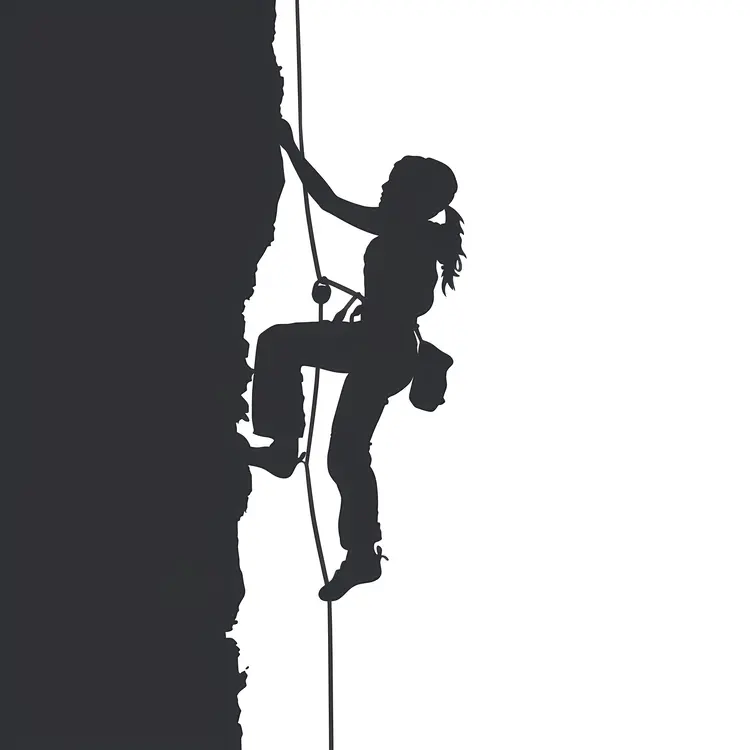 Rock Climber Silhouette