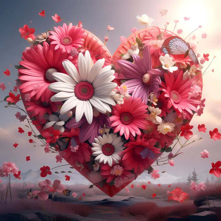Heart-Shaped Floral Arrangement