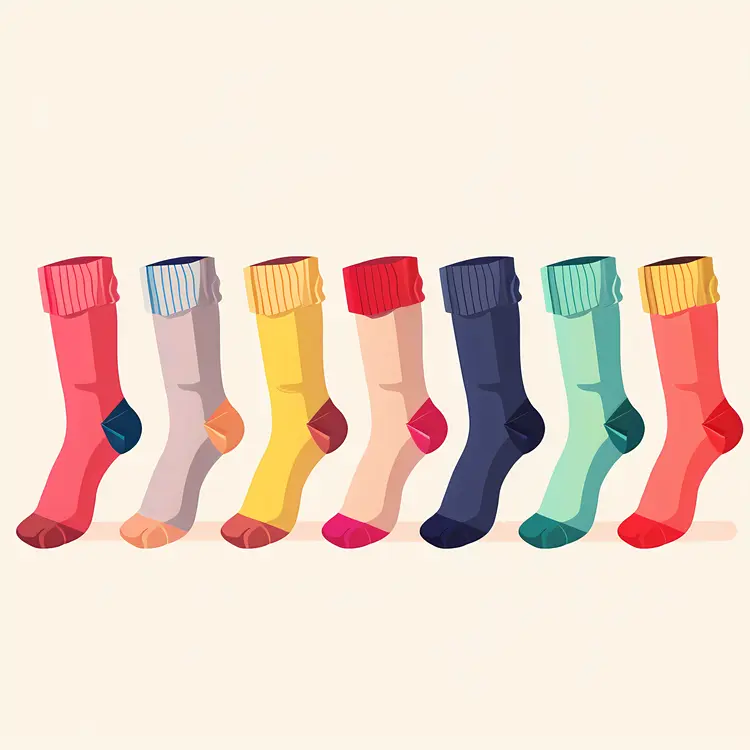 Colorful Socks in Various Designs