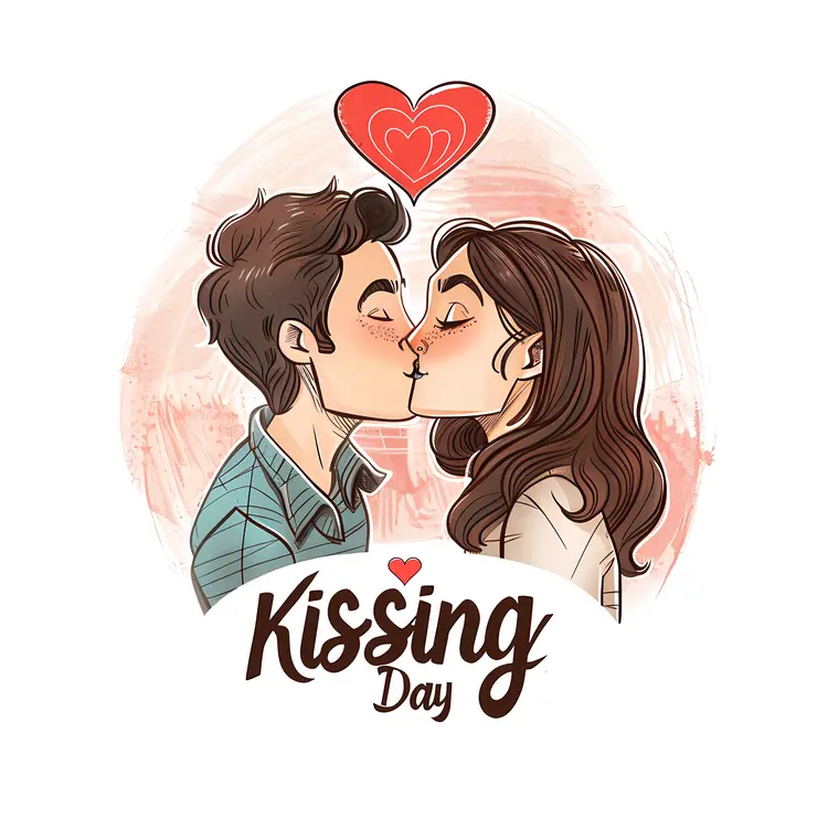 Kissing Day Celebration with Couple
