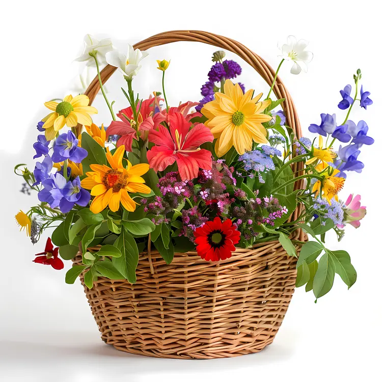 Vibrant Flower Basket Arrangement