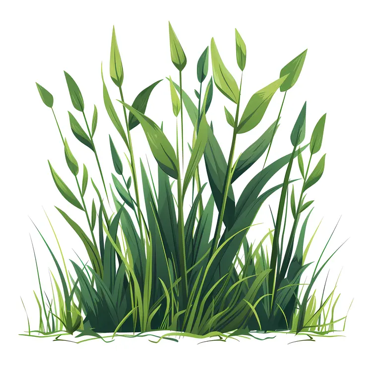Green Grass Plant Illustration
