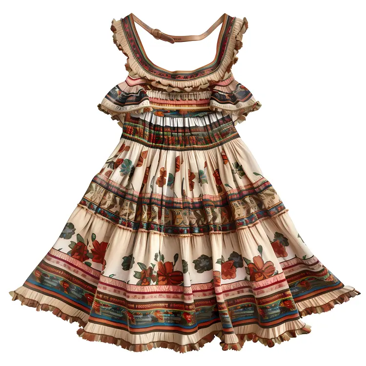 Casual Patterned Floral Dress