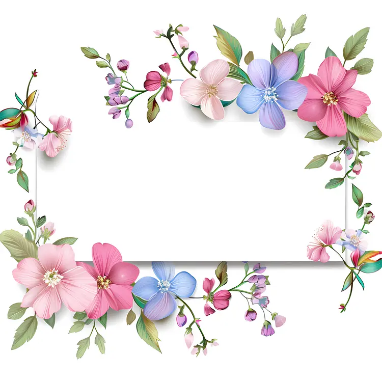 Elegant Floral Frame