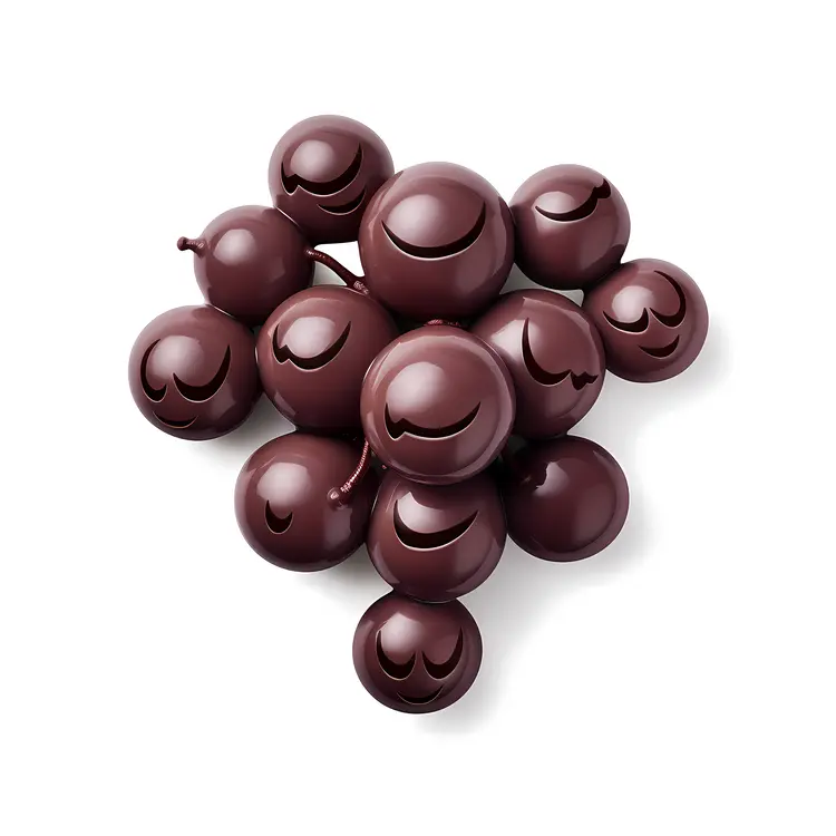 Smiling Chocolate Covered Grapes