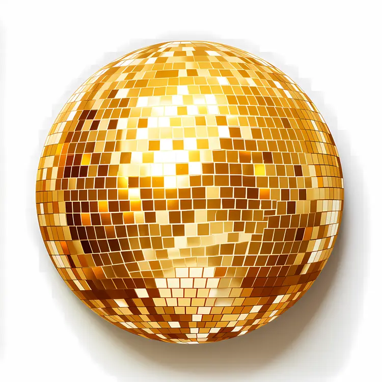 Golden Shiny Disco Ball for Party