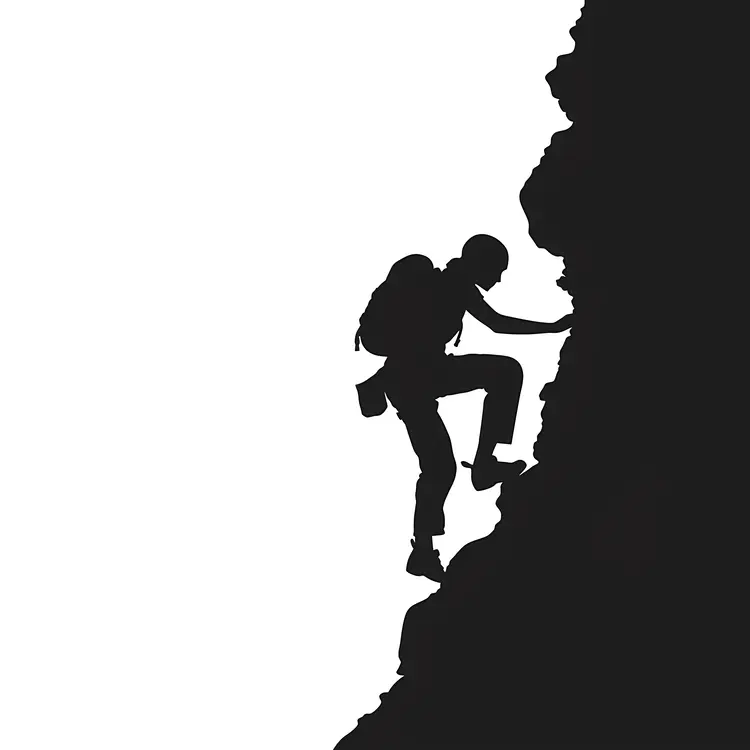 Rock Climber Silhouette