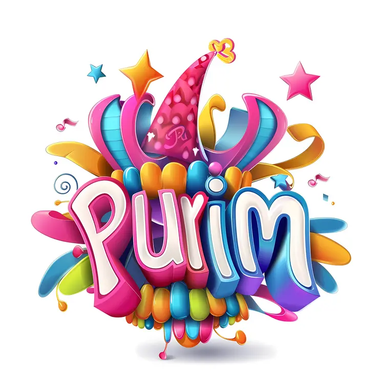 Colorful Party Hat for Purim